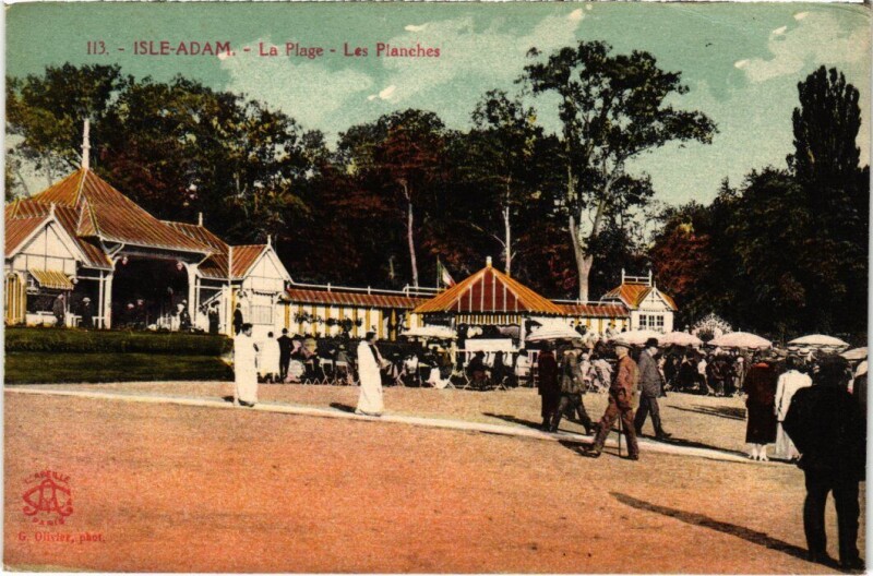 Carte postale ancienne L'Isle-Adam La Plage, Les Planches France à L'Isle-Adam