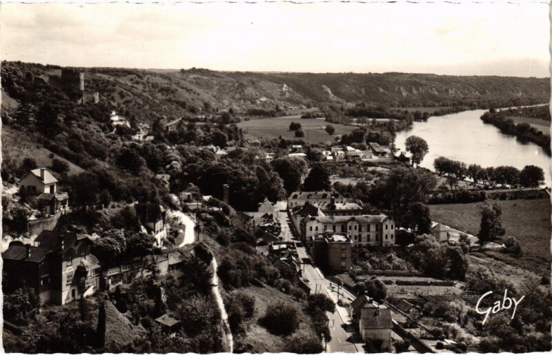 Carte postale ancienne La Roche-Guyon Panorama sur la Vallee de la Seine France à La Roche-Guyon