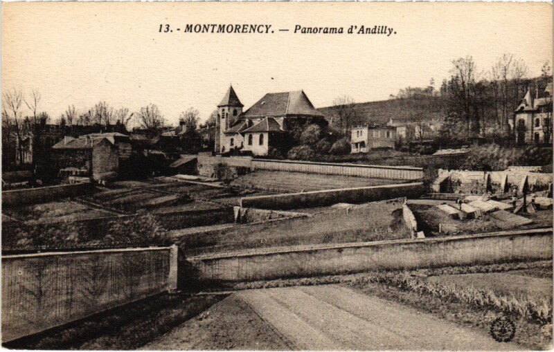 Carte postale ancienne Montmorency Panorama d'Andilly France à Andilly