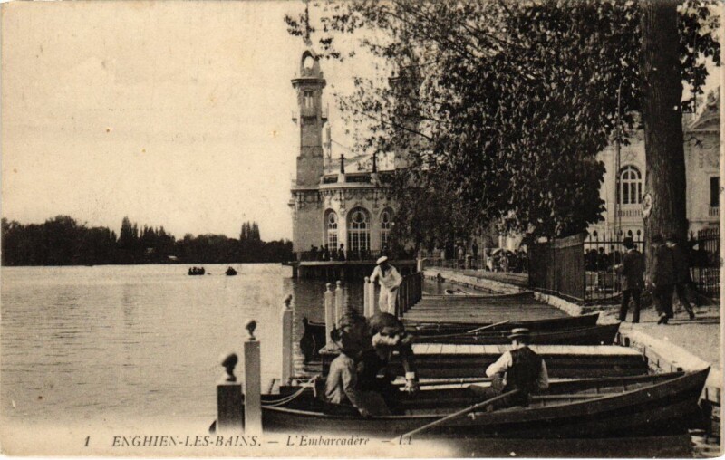 Carte postale ancienne Enghien les Bains L'Embarcadere France à Enghien-les-Bains
