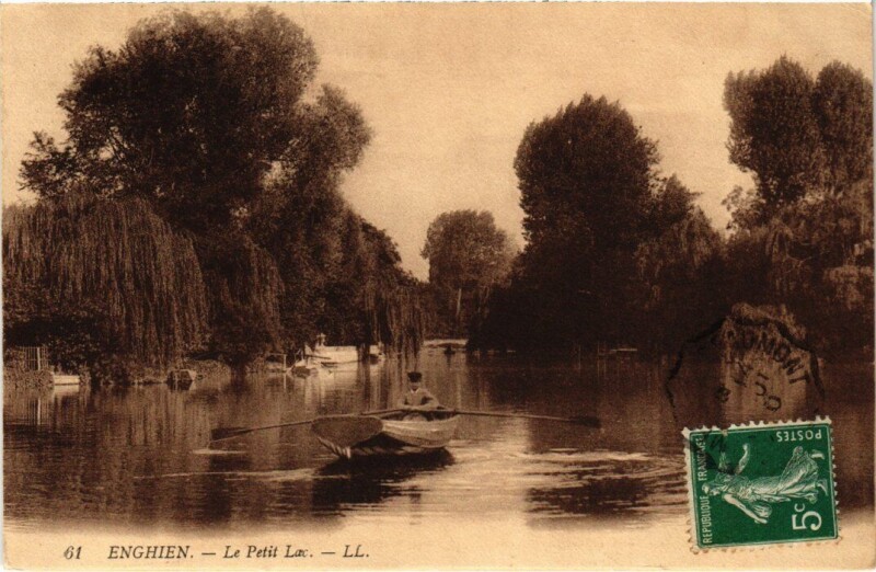 Carte postale ancienne Enghien les Bains Le Petit Lac France à Enghien-les-Bains