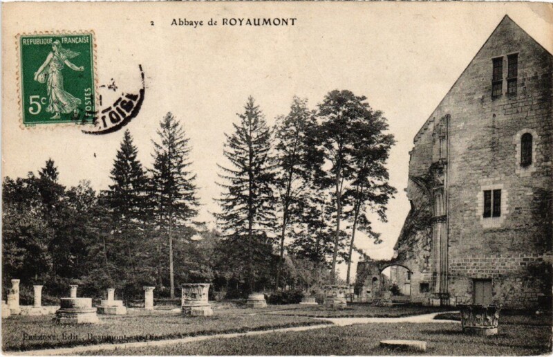 Carte postale ancienne Abbaye de Royaumont France