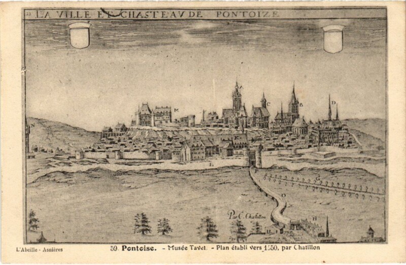 Carte postale ancienne Pontoise Musee Tavet France à Pontoise