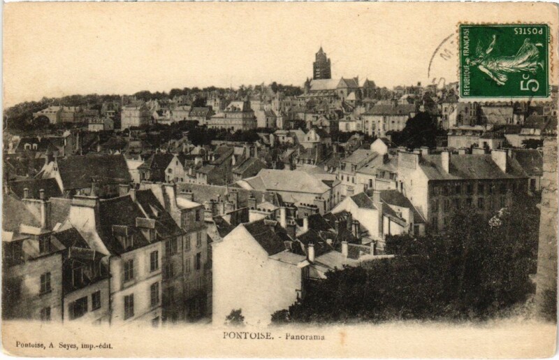 Carte postale ancienne Pontoise Panorama France à Pontoise
