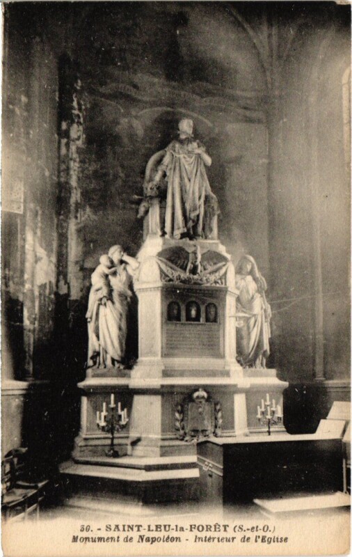 Carte postale ancienne St.Leu la Foret Monument de Napoleon France