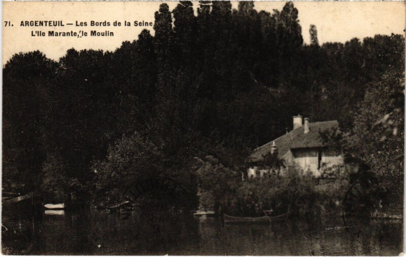 Carte postale ancienne Argenteuil Les Bords de la Seine France à Argenteuil
