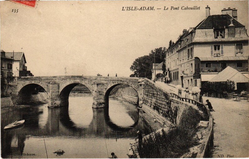 Carte postale ancienne L'Isle-Adam Le pont Cabouillet France à L'Isle-Adam