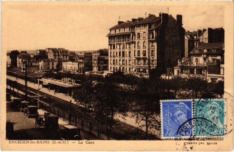 Carte postale ancienne Enghien les Bains La Gare France à Enghien-les-Bains