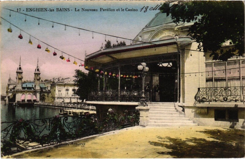 Carte postale ancienne Enghien les Bains Le Nouveau Pavillon et le Casino France à Enghien-les-Bains
