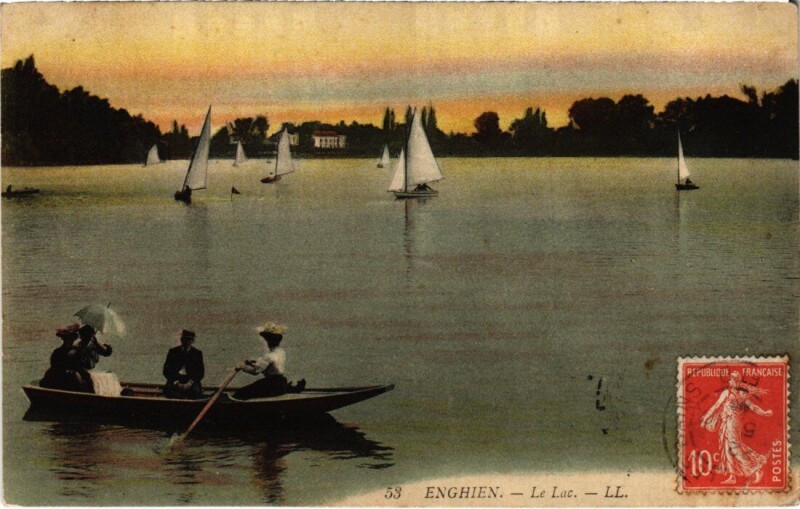 Carte postale ancienne Enghien les Bains Le Lac France à Enghien-les-Bains