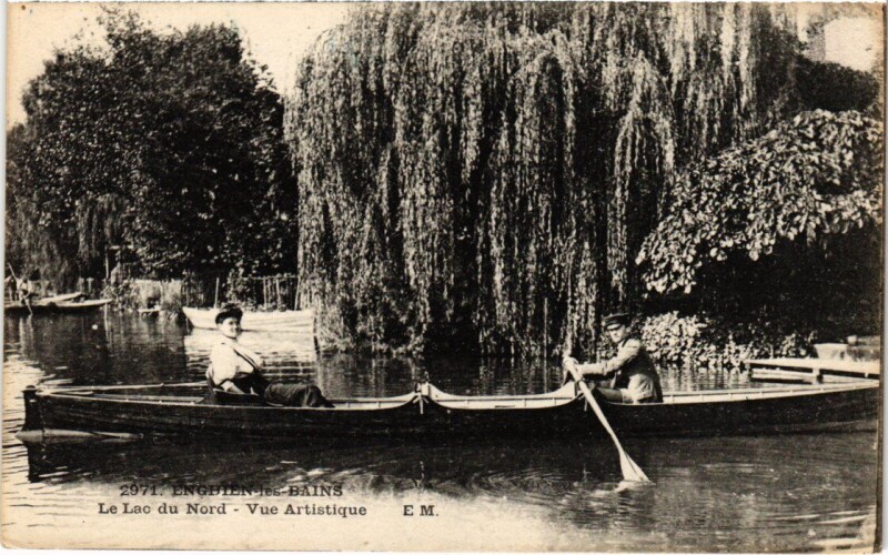 Carte postale ancienne Enghien les Bains Le Lac du Nord France à Enghien-les-Bains