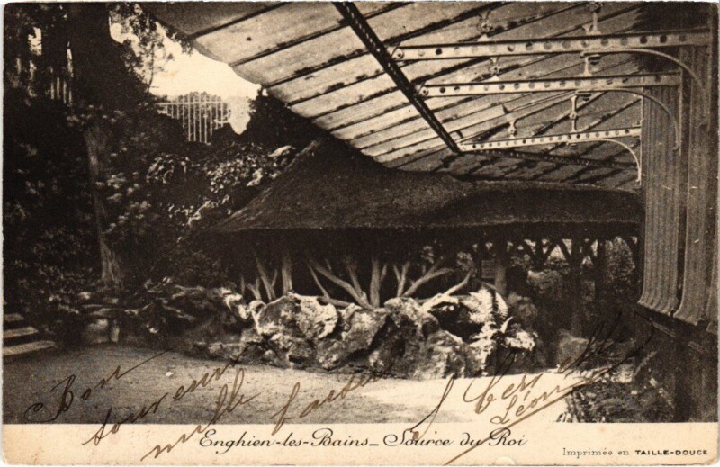 Carte postale ancienne Enghien les Bains Source du Roi France à Enghien-les-Bains