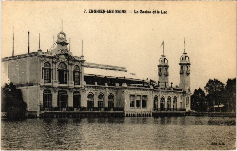 Carte postale ancienne Enghien les Bains Le Casino et le Lac France à Enghien-les-Bains