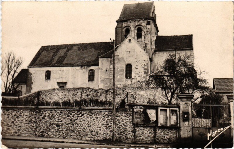 Carte postale ancienne Courdimanche L'Eglise Saint-Martin France à Courdimanche