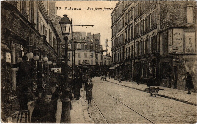 Carte postale ancienne Puteaux Rue Jean-Jaures à Puteaux