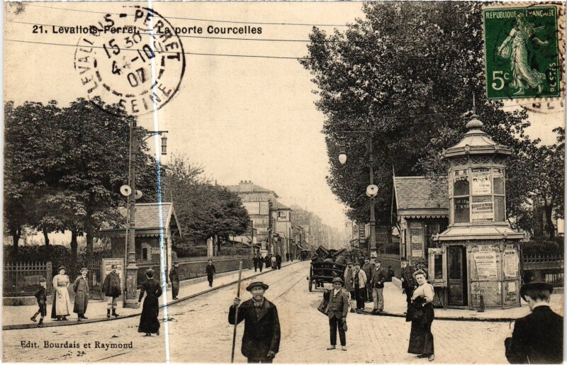 Carte postale ancienne Levallois-Perret porte Courcelles à Levallois-Perret