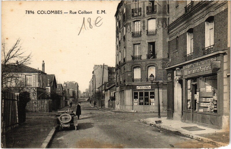 Carte postale ancienne Colombes Rue Colbert à Colombes