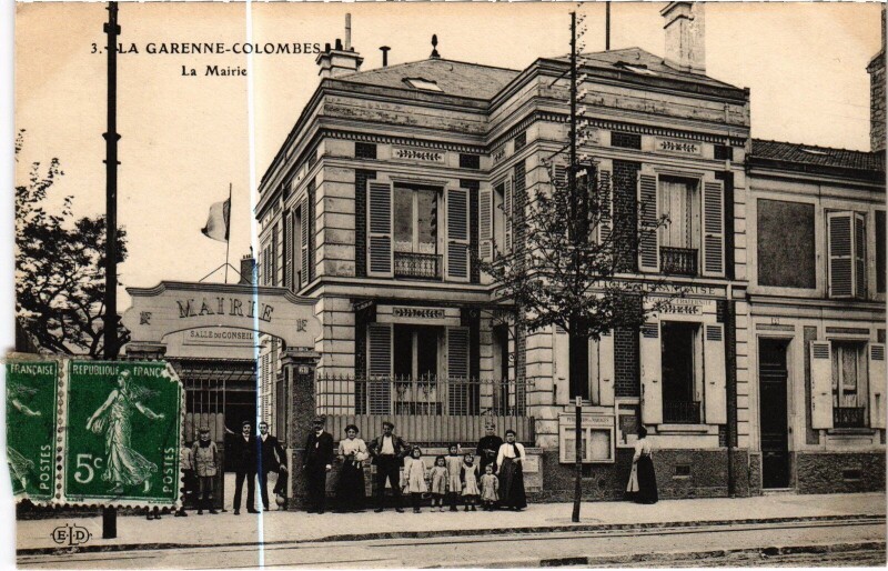 Carte postale ancienne Garenne-Colombes La Mairie à Colombes
