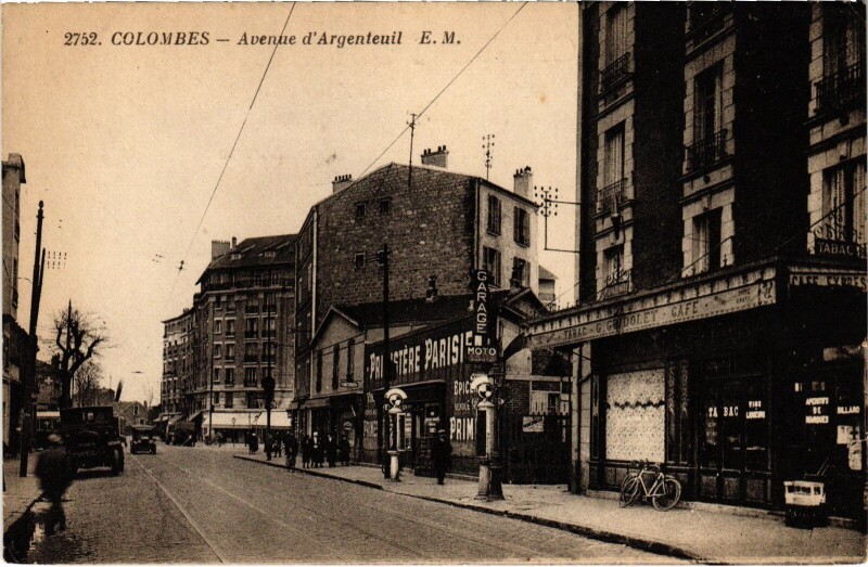 Carte postale ancienne Colombes Avenue d'Argenteuil à Colombes