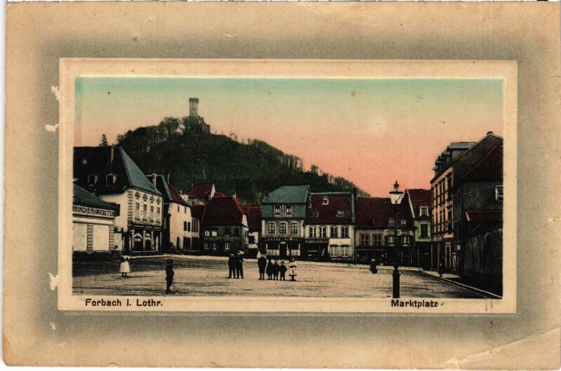 Carte postale ancienne Forbach i. Lothr. Marktplatz à Forbach