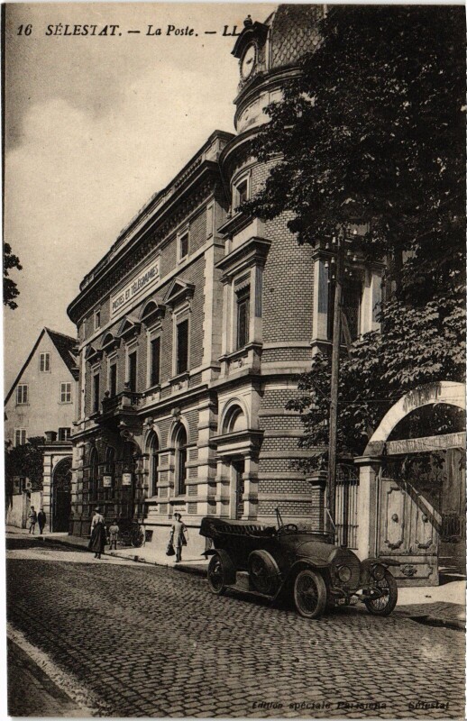 Carte postale ancienne Sélestat La Poste à Sélestat
