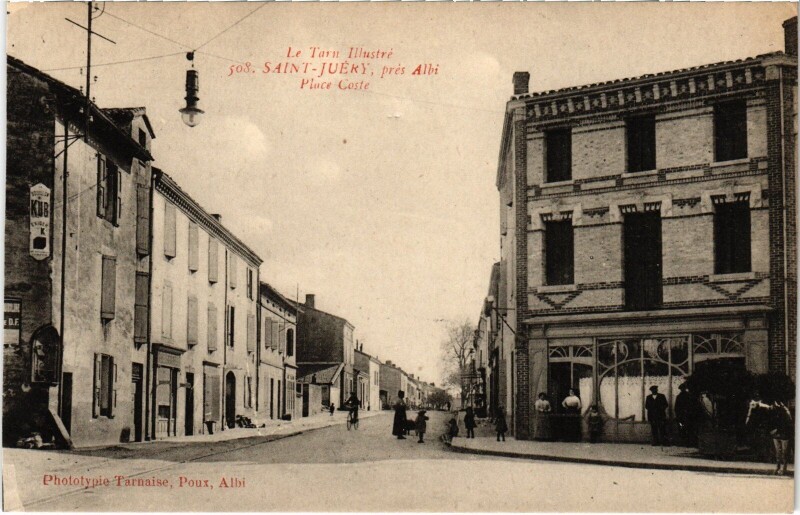 Carte postale ancienne Le Tarn Saint-Juéry place Coste à Saint-Juéry
