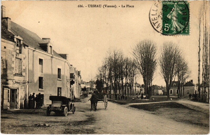 Carte postale ancienne Usseau La Place à Usseau