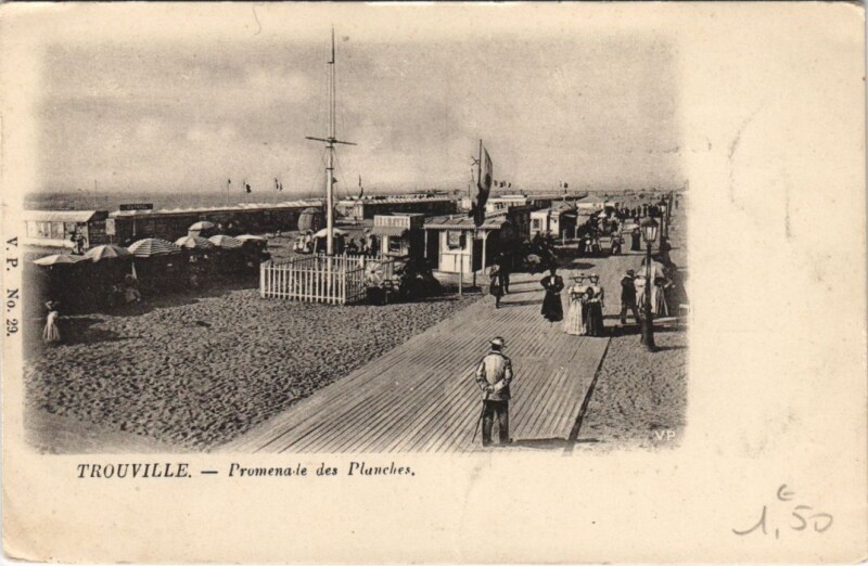Carte postale ancienne Trouville Promenade des Planches