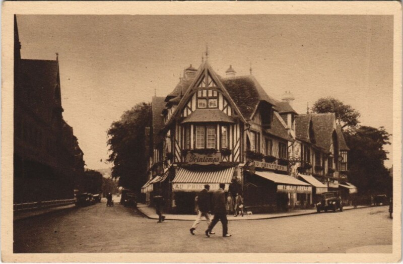 Carte postale ancienne Deauville Rues de l'Ecluse et Desire Le Hoc à Deauville