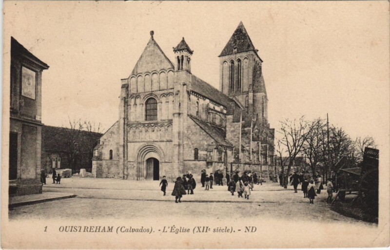 Carte postale ancienne Ouistreham L'Eglise à Ouistreham