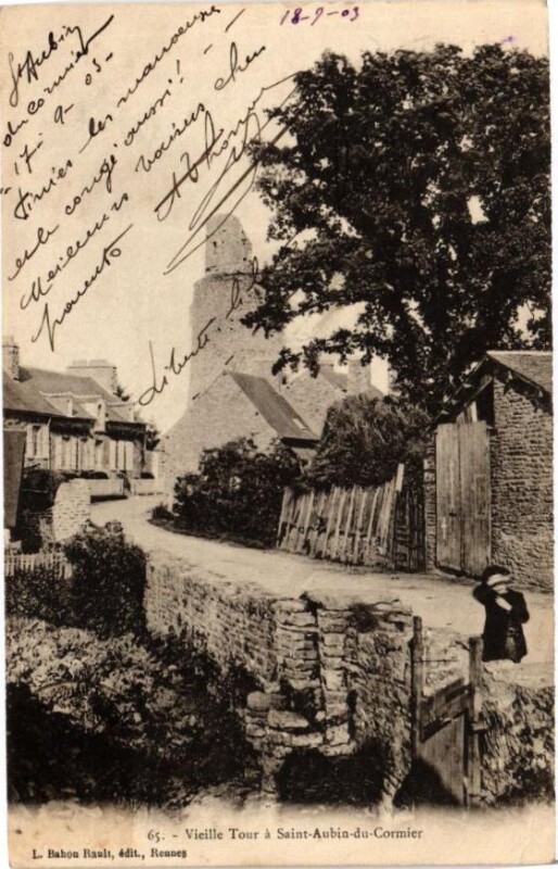 Carte postale ancienne Vieille Tour a Saint-Aubin du Cormier à Saint-Aubin-du-Cormier
