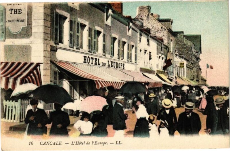 Carte postale ancienne Cancale-L'Hotel de l'Europe à Cancale