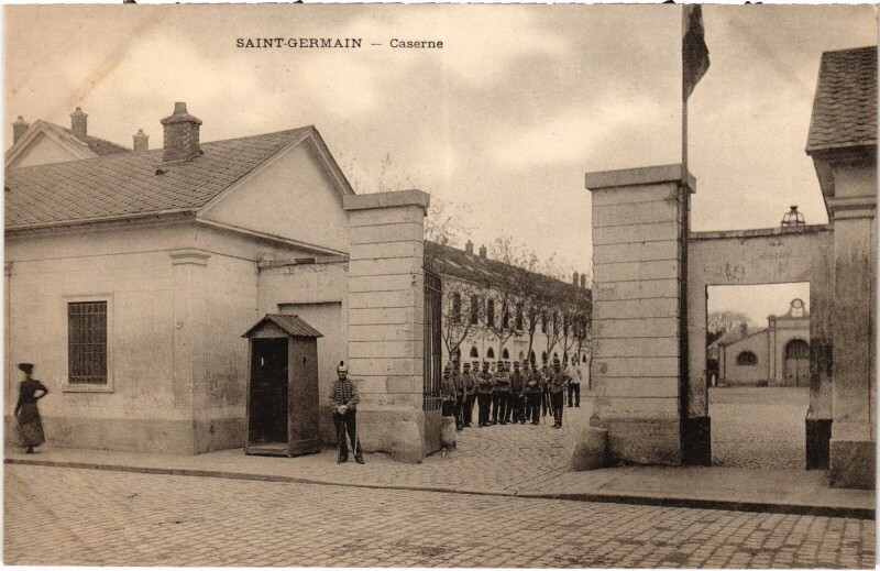 Carte postale ancienne Saint-Germain Caserne