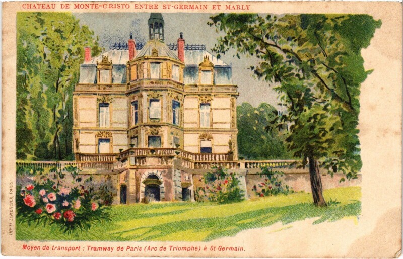 Carte postale ancienne Litho Chateau de Monte-Cristo