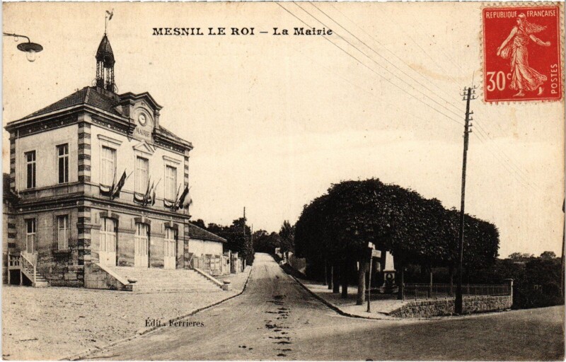 Carte postale ancienne Mesnil-le-Roi La mairie