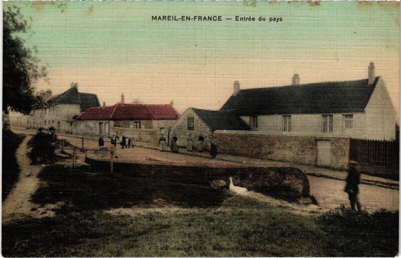 Carte postale ancienne Mareil-en-France Entrée du Pays à Mareil-en-France