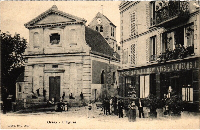 Carte postale ancienne Orsay Eglise à Orsay
