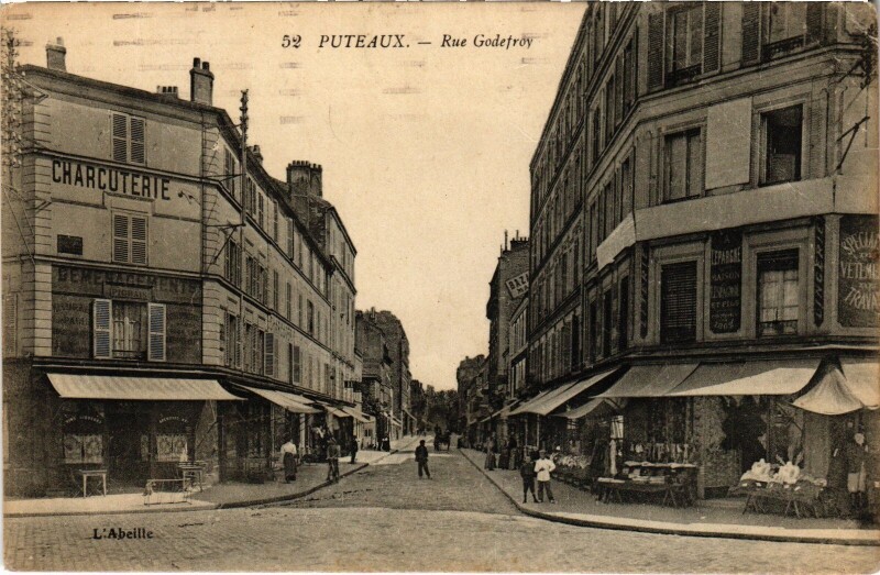 Carte postale ancienne Puteaux Rue Godefroy à Puteaux