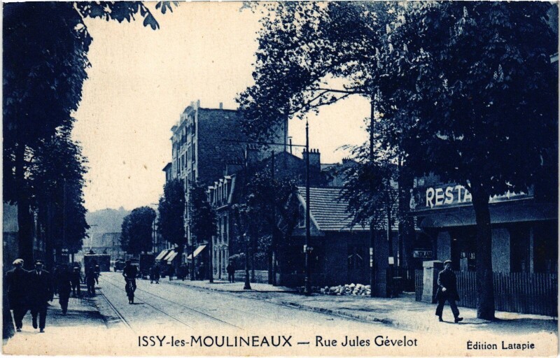 Carte postale ancienne Issy-les-Moulineaux rue Jules Grévelot à Issy-les-Moulineaux