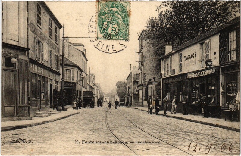 Carte postale ancienne Fontenay-aux-Roses Rue Boucicaut à Fontenay-aux-Roses