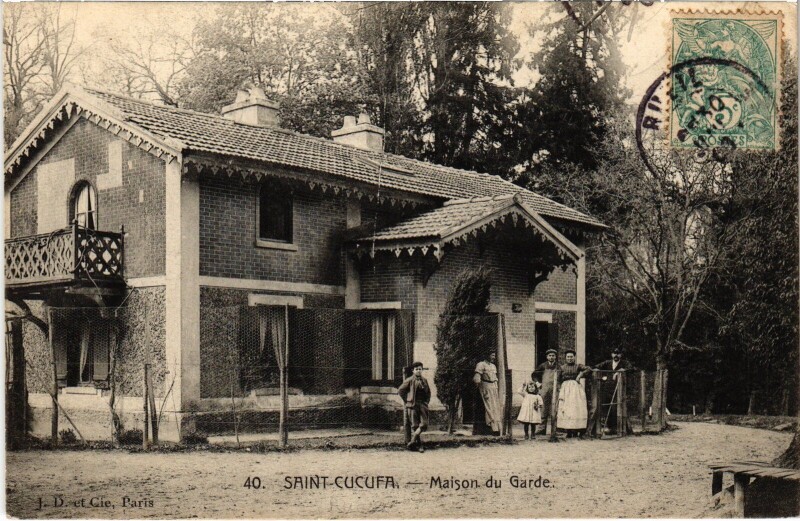 Carte postale ancienne Saint-Cucufa Maison du Garde