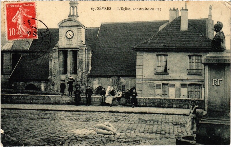 Carte postale ancienne Sevres Eglise