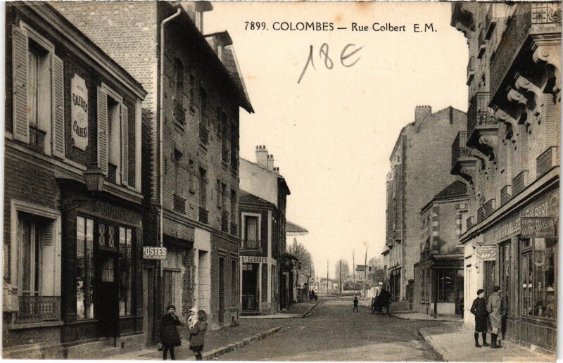 Carte postale ancienne Colombes Rue Colbert à Colombes