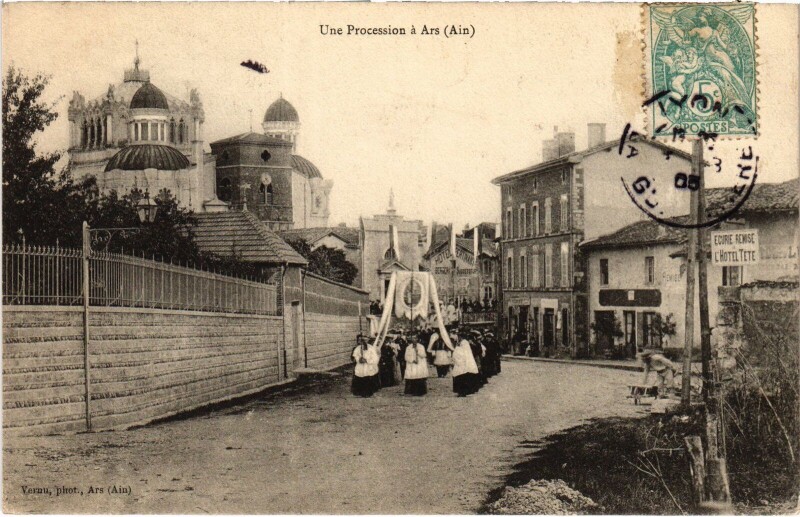 Carte postale ancienne Ars une procession
