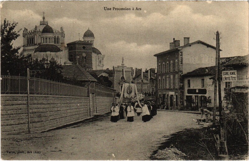 Carte postale ancienne Ars une procession