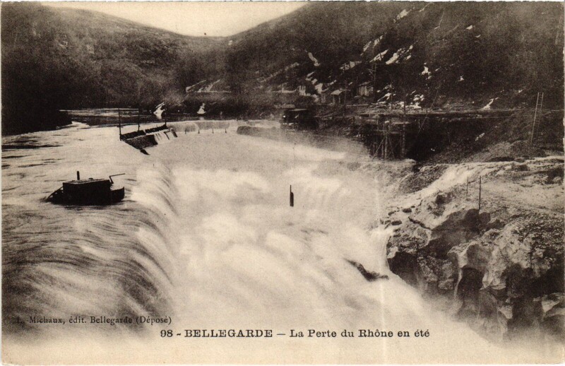 Carte postale ancienne Bellegarde La Perte du Rhone