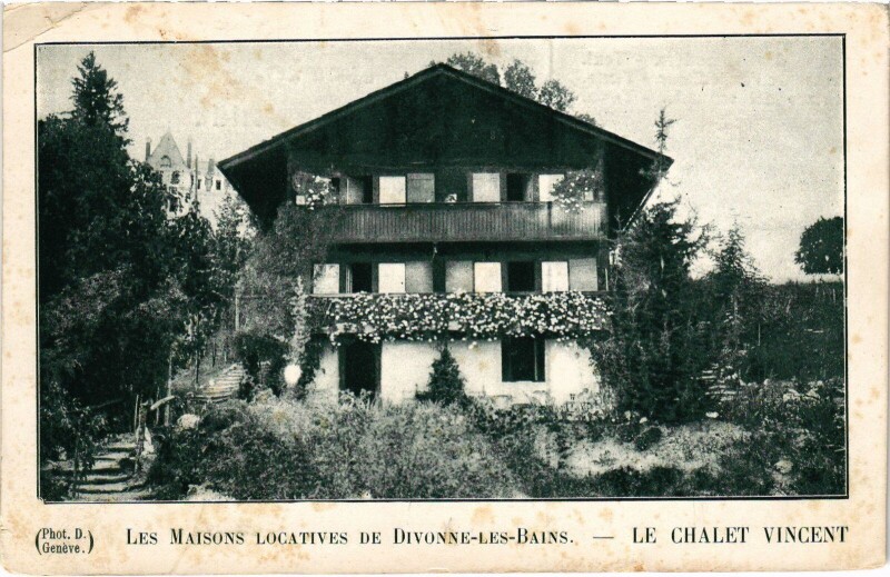 Carte postale ancienne Divonne Le Chalet Vincent