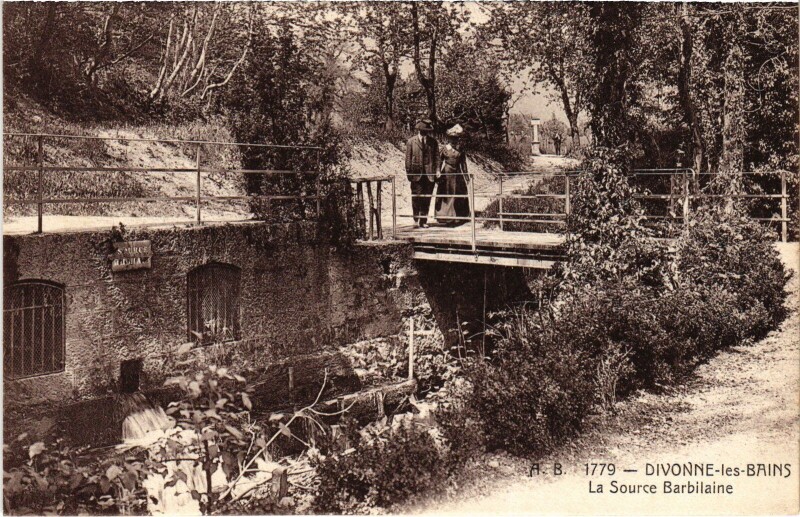 Carte postale ancienne Divonne Source Barbilaine