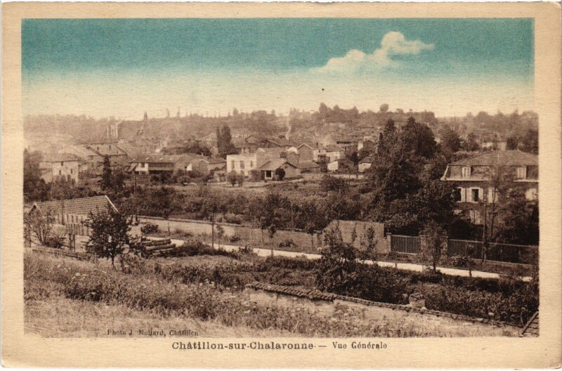 Carte postale ancienne Chatillon s Chalaronne vue generale
