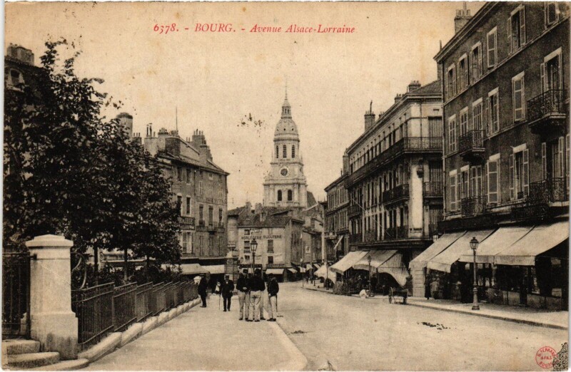 Carte postale ancienne Bourg en Bresse Avenue Alsace Lorraine à Bourg-en-Bresse